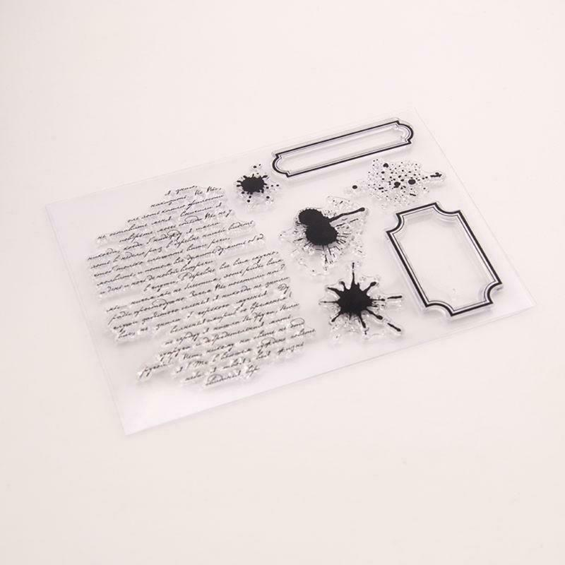 Words DIY Silicone Clear Stamp Cling Seal Scrapbook Embossing Album Decor Craft