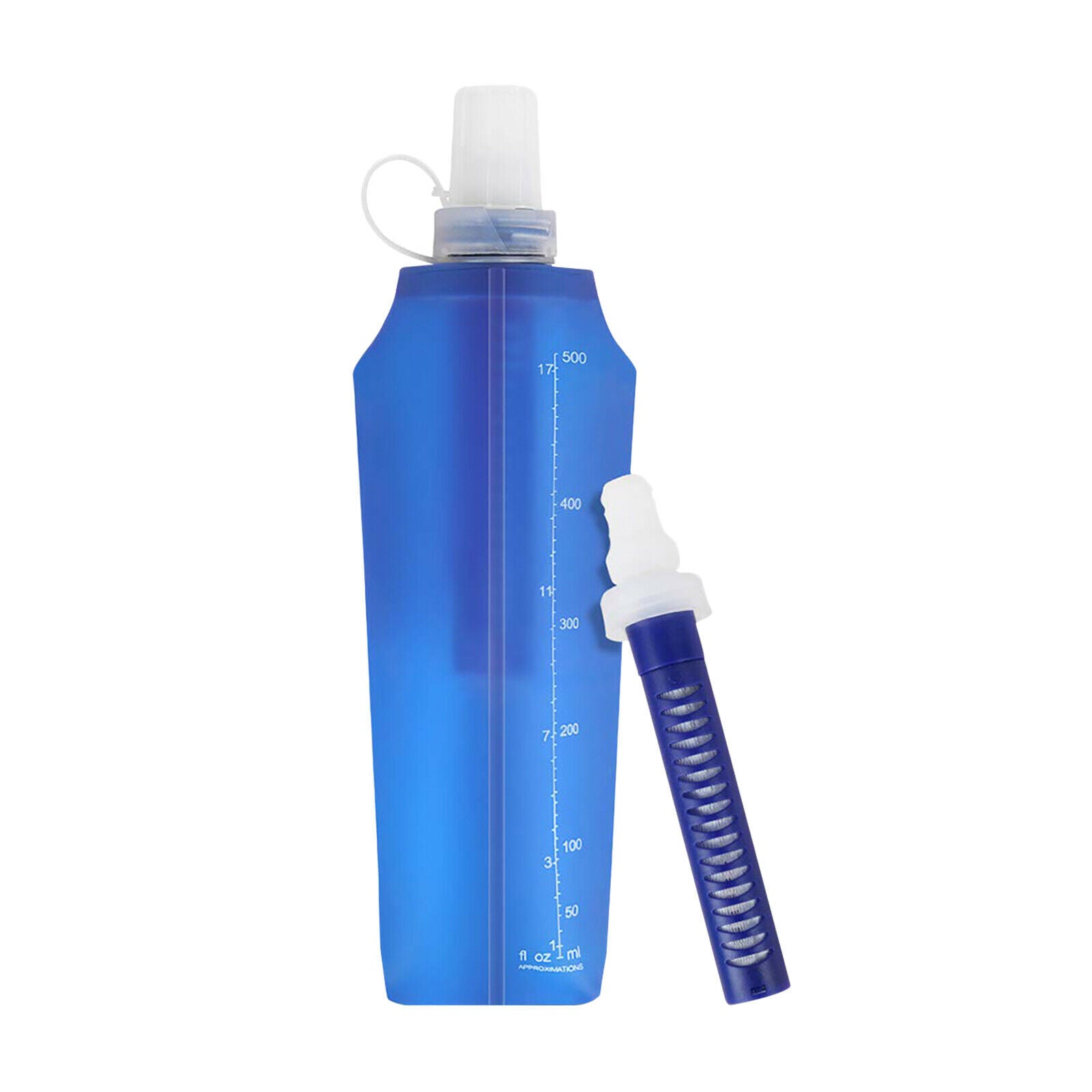 Filtered Water Bottle 500ML Filtered Water Bag for Sport Travel Camping