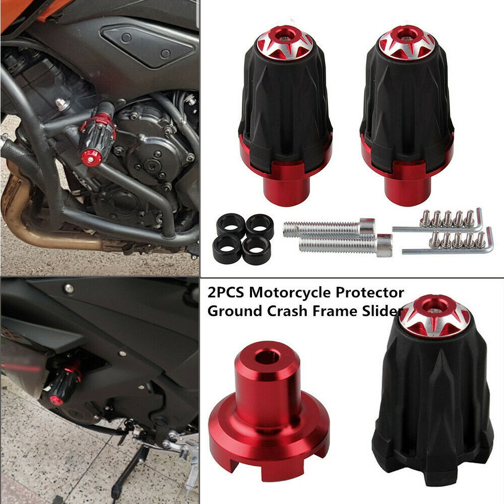2PCS Motorcycle 10MM Frame Engine Protector Ground Crash Slider Cap Bolt M10