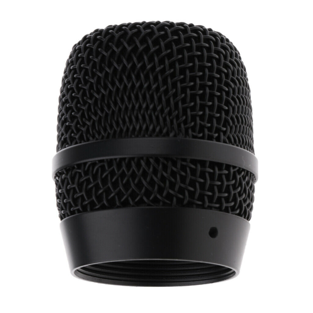 Practical 2x Steel Mic Grill Ball Heads Black for BBS Wireless Microphone Parts