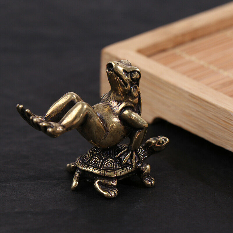 Buddhism Frog Tortoise Statue Ornament Incense Burner Home Desk Decor Tea.l8