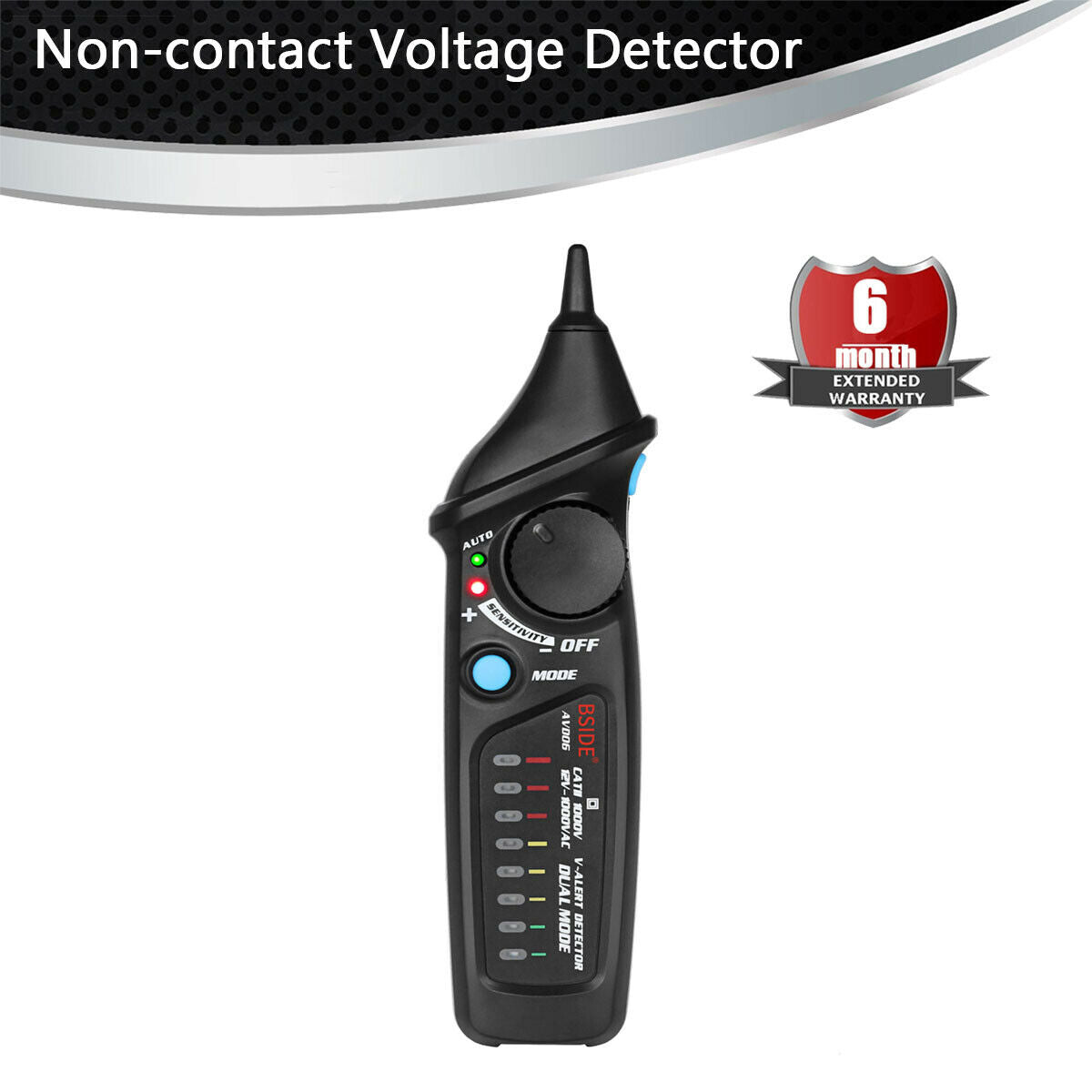 Non-Contact LED AC Electric Voltage Tester Power Detector BSIDE AVD06 12-1000V