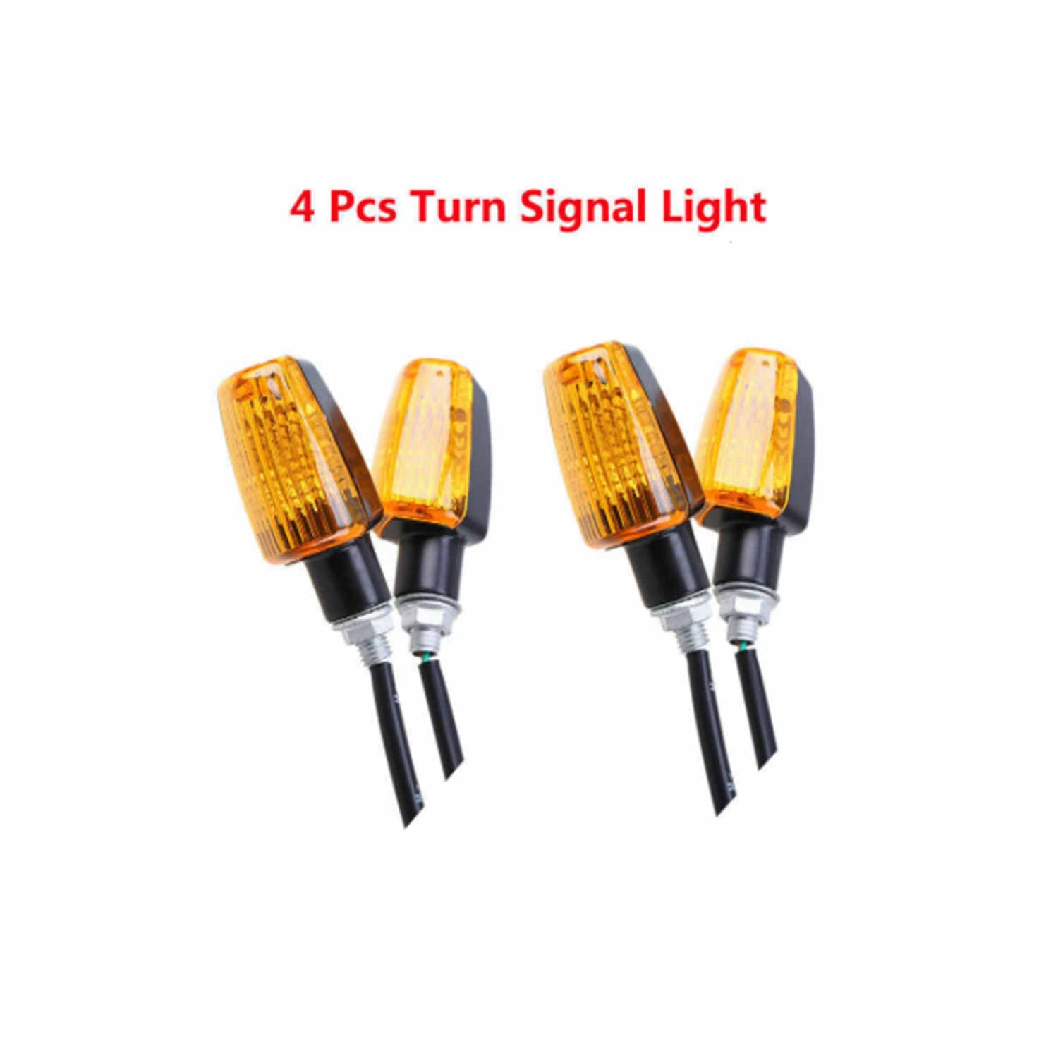 4Pcs/set 12V Universal Motorcycle Turn Signal Indicator Light Turning Lamp Bulb