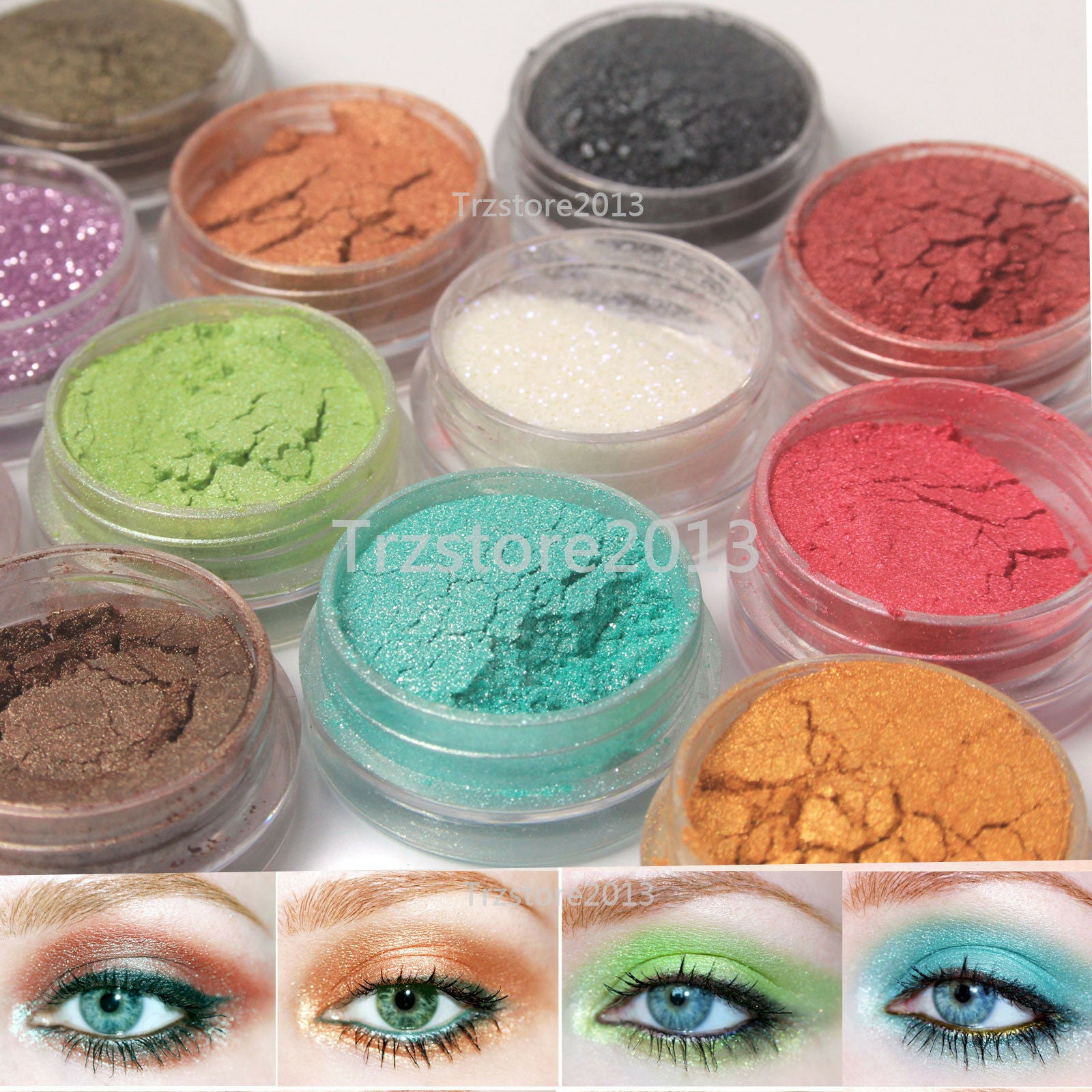 15 Mix Colors/Set Eyeshadow Eye Loose Powder Fine Glitter Dust Cosmetics Kit