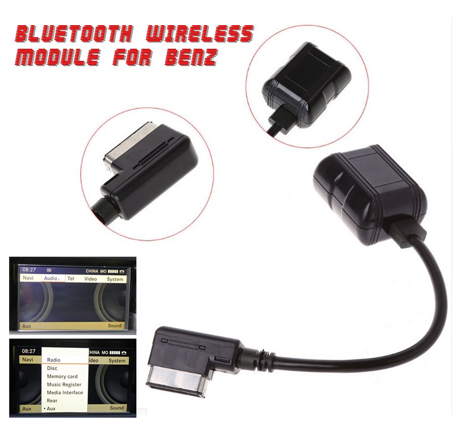 Car Bluetooth Wireless Module for Mercedes-Benz MMI Interface Aux Cable Adapter
