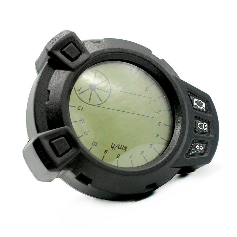 DC 12V Motorcycle 7 Color LCD Digital Speedometer Tachometer Odometer Gauge Km/h