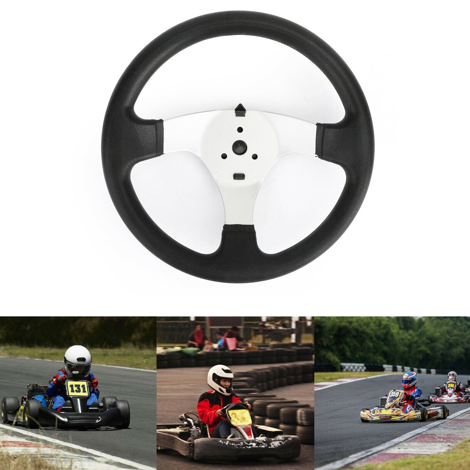 300MM Classic Steering Wheel for 150-250Cc Beach Kart Go Kart Buggy Quad CA
