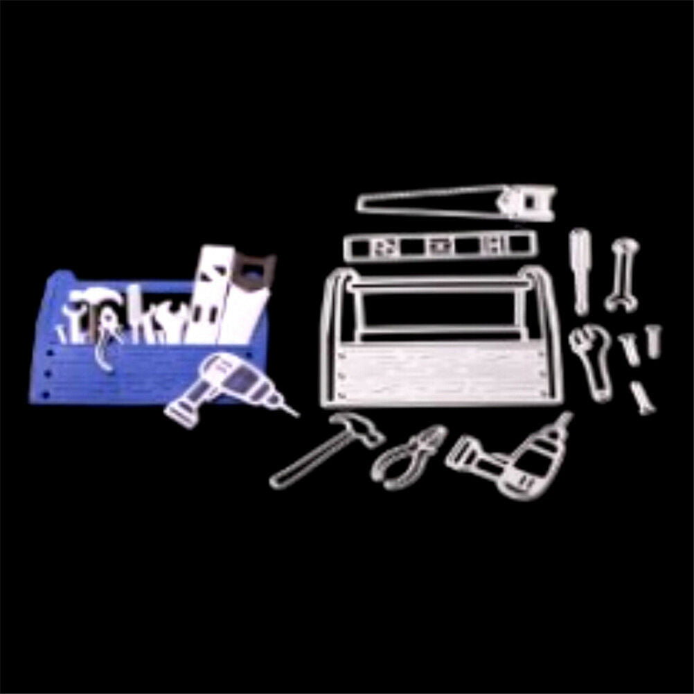 Brief 12pcs Necessities in Tool Box Cutting Dies DIY Scrapbooking Photo Craft SJ