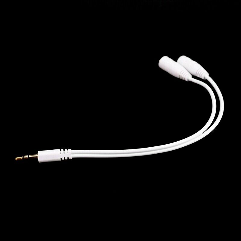 Cable splitter of white earphones 3.5 mm audio R7A8A8