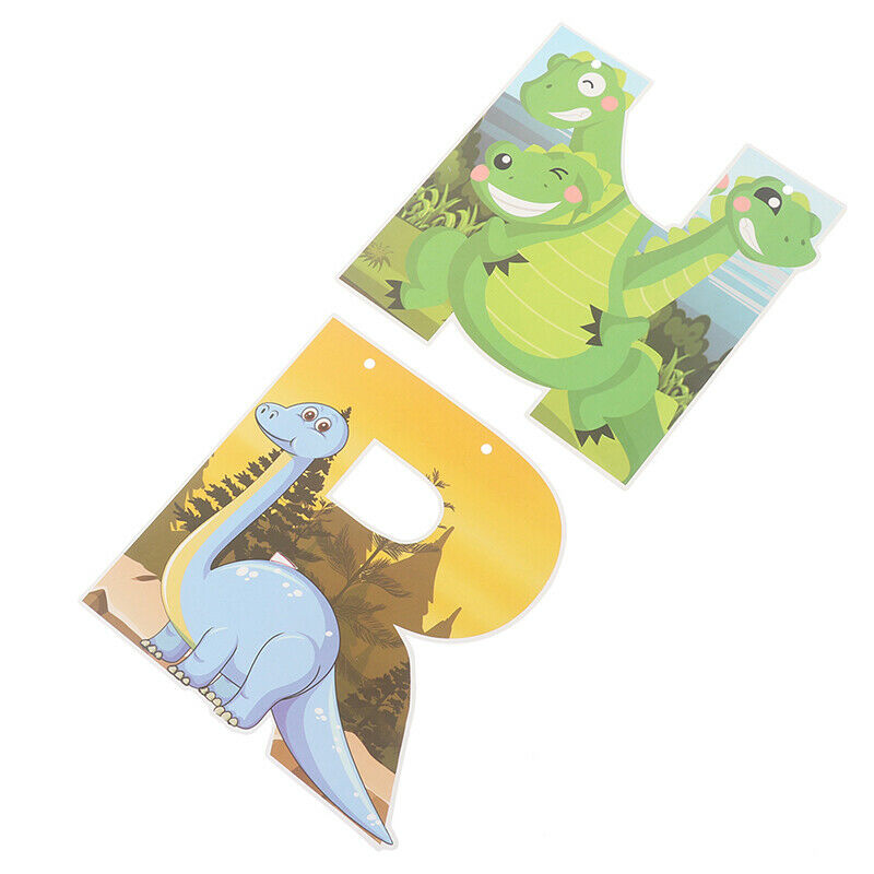 Dinosaur Banner Jungle Wild Animal Party Kids Birthday Party Supplies FlagFCA