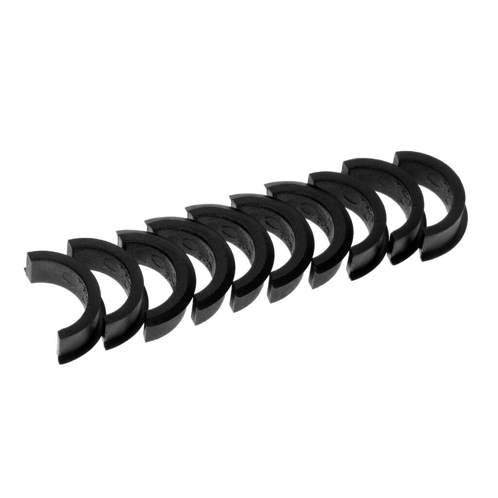 10 Pairs Bike Plastic Handlebar Spacer Two Size, Black
