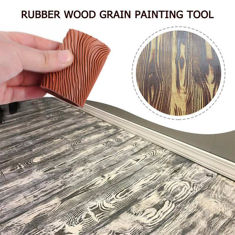 Rubber wood grain painting tool imitation wood graining wall texture art br T Lt
