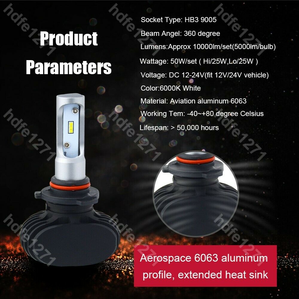 6x High Power White LED Headlight Fog Light Bulbs fit Mazda 3 2004-06 CX-7 07-12