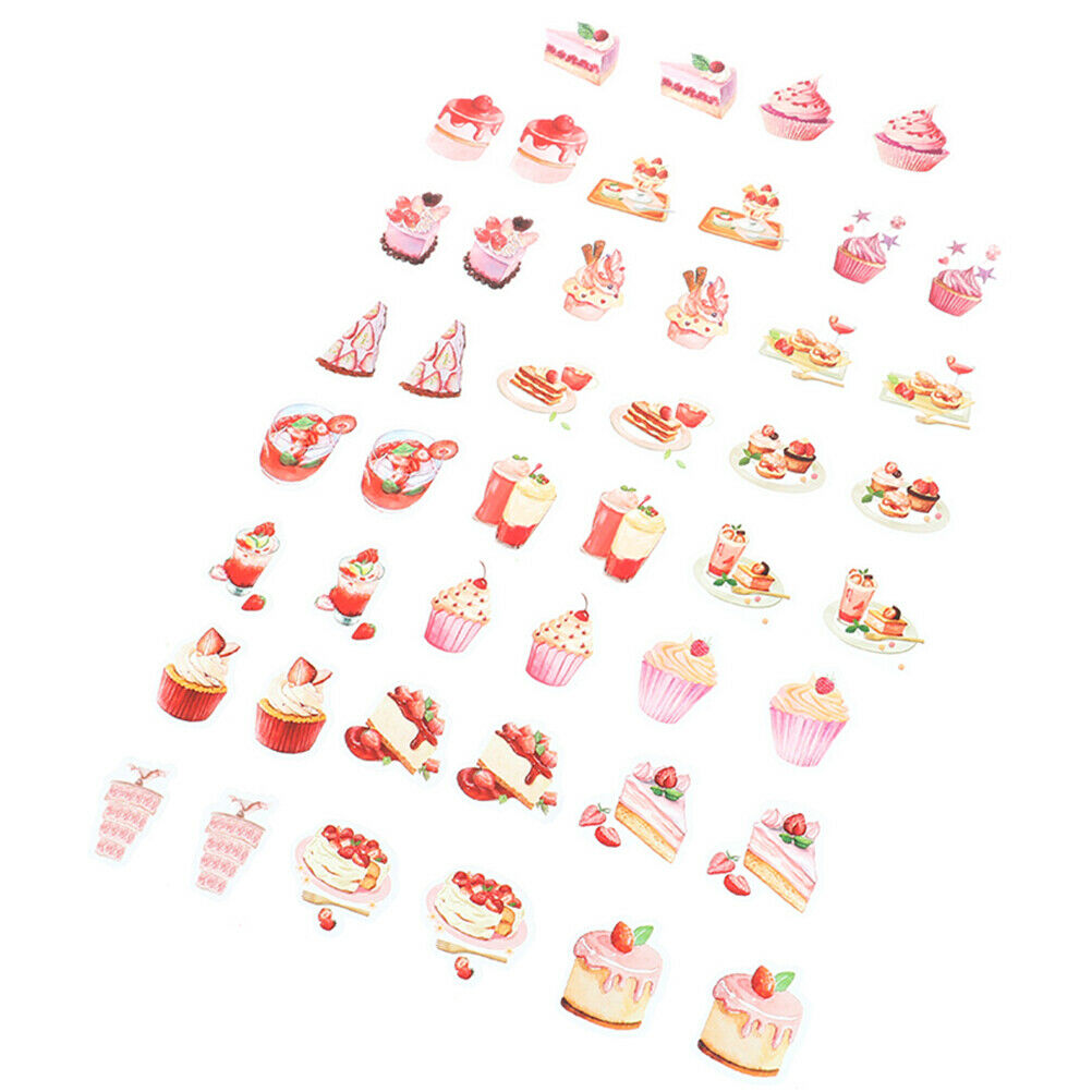 46pcs Cute strawberry dessert DIY Diary Craft Stickers Scrapbooking decor.l8