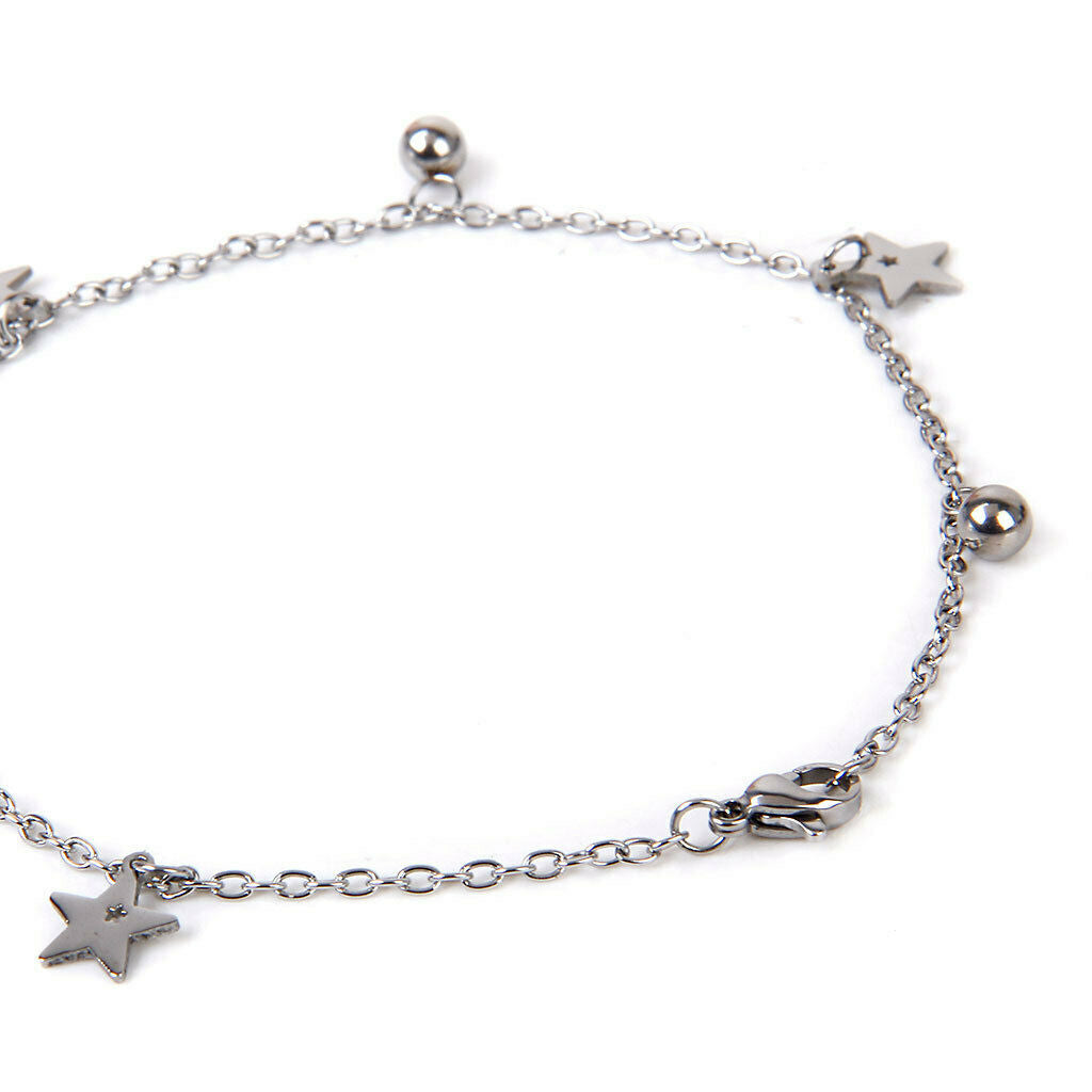 Stainless Steel Stars And Balls Anklet Bracelet