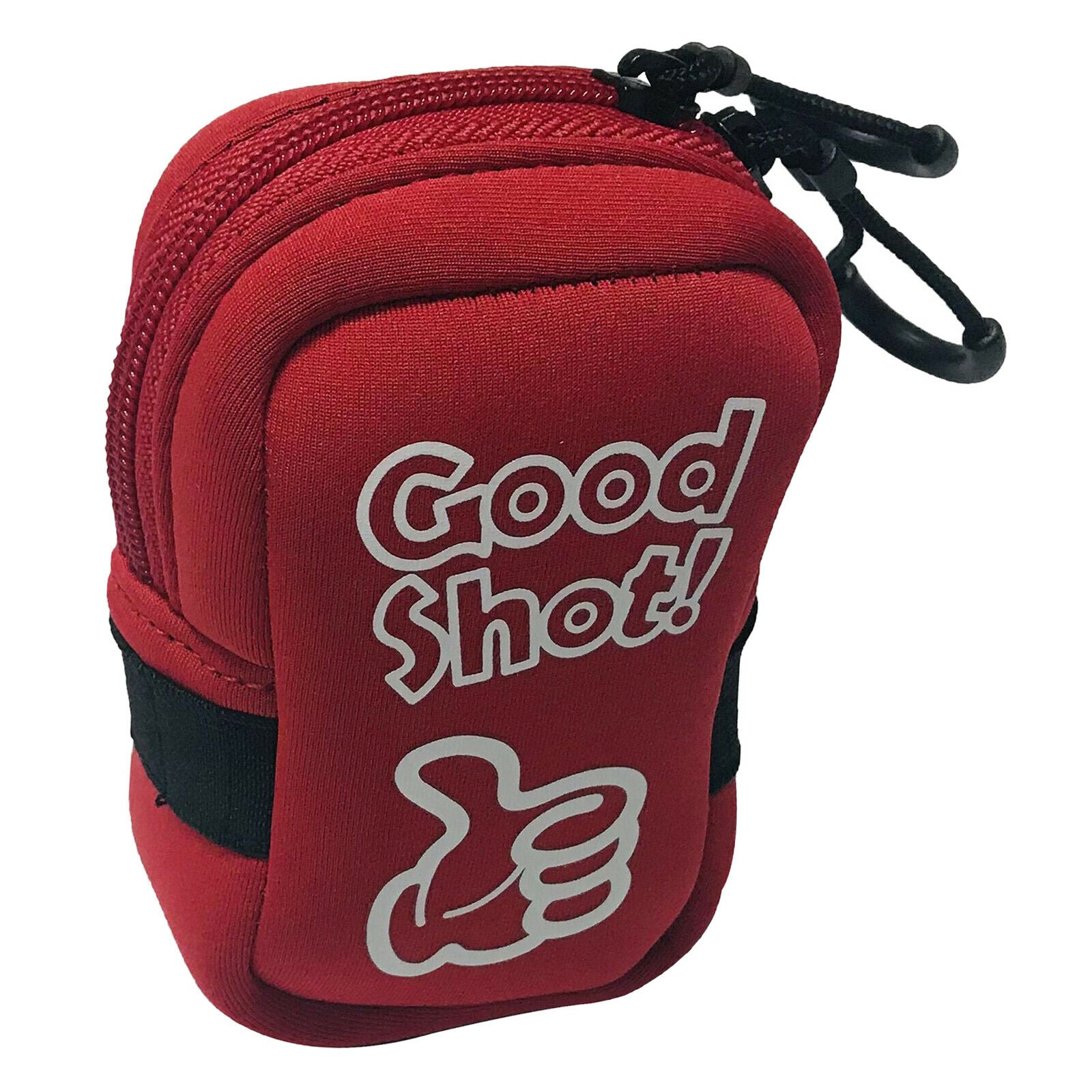 Protective Golf Rangefinder Pouch Hard Case Holder with Carabiner Red