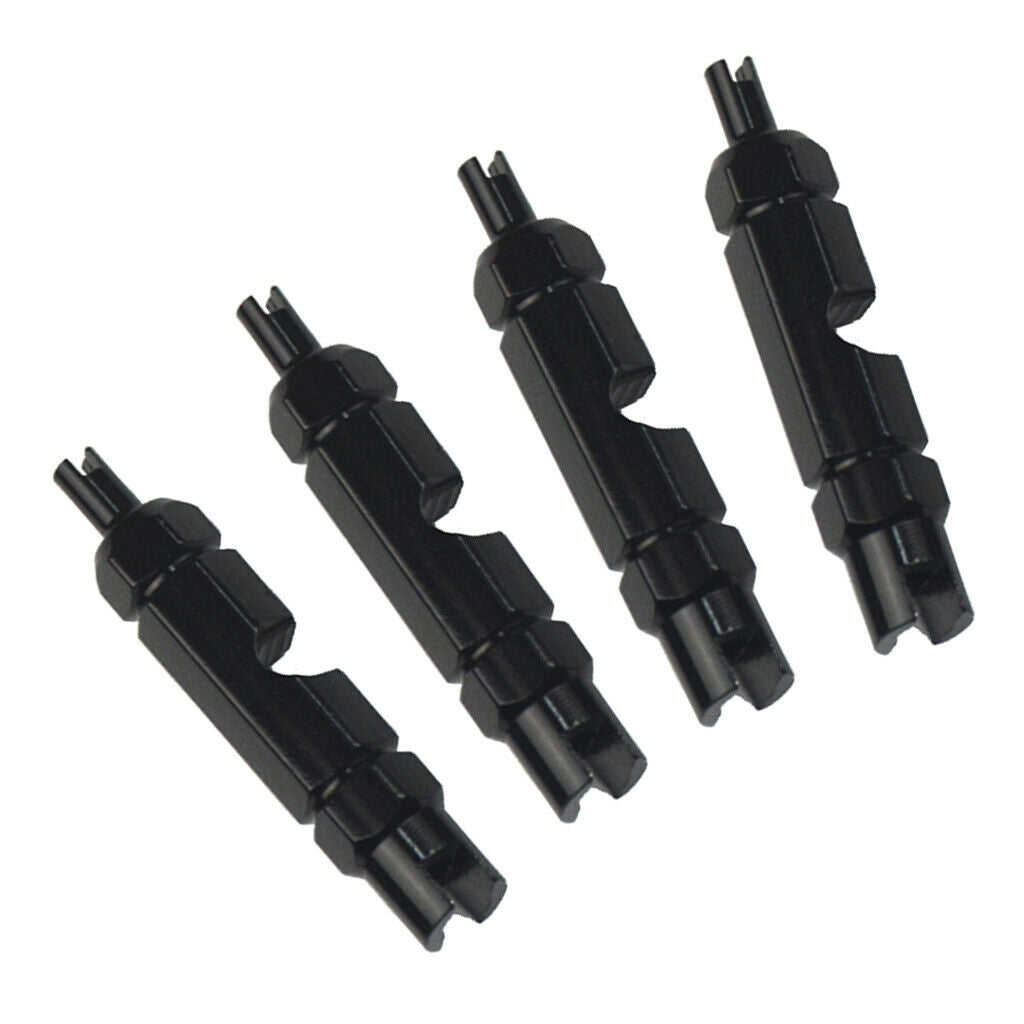 4 Multi-function Valve Core Remover Wrench Mountain Bike Accessories Black