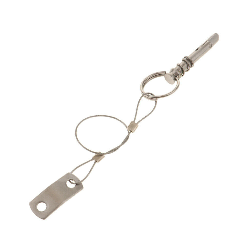 Stainless Steel Boat Top Bimini Top Quick Release Ball Pin with Lanyard