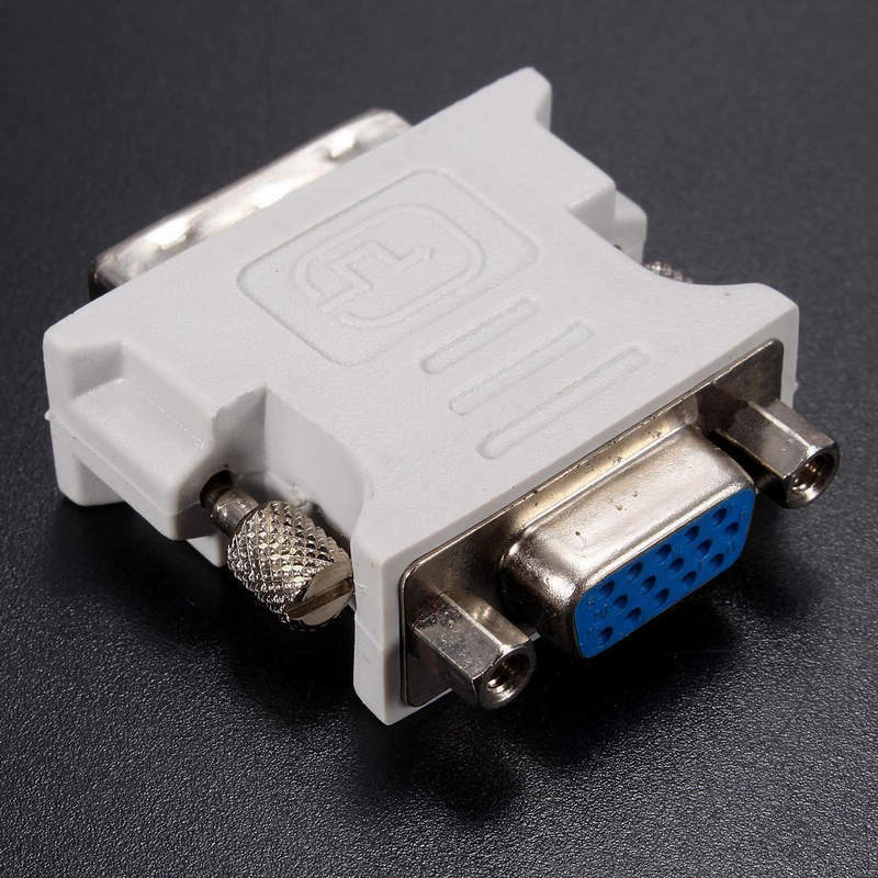 DVI-D 18+1 Pin Dual Link Male to VGA 15 Pin Female Plug Adapter for LCD Monitor