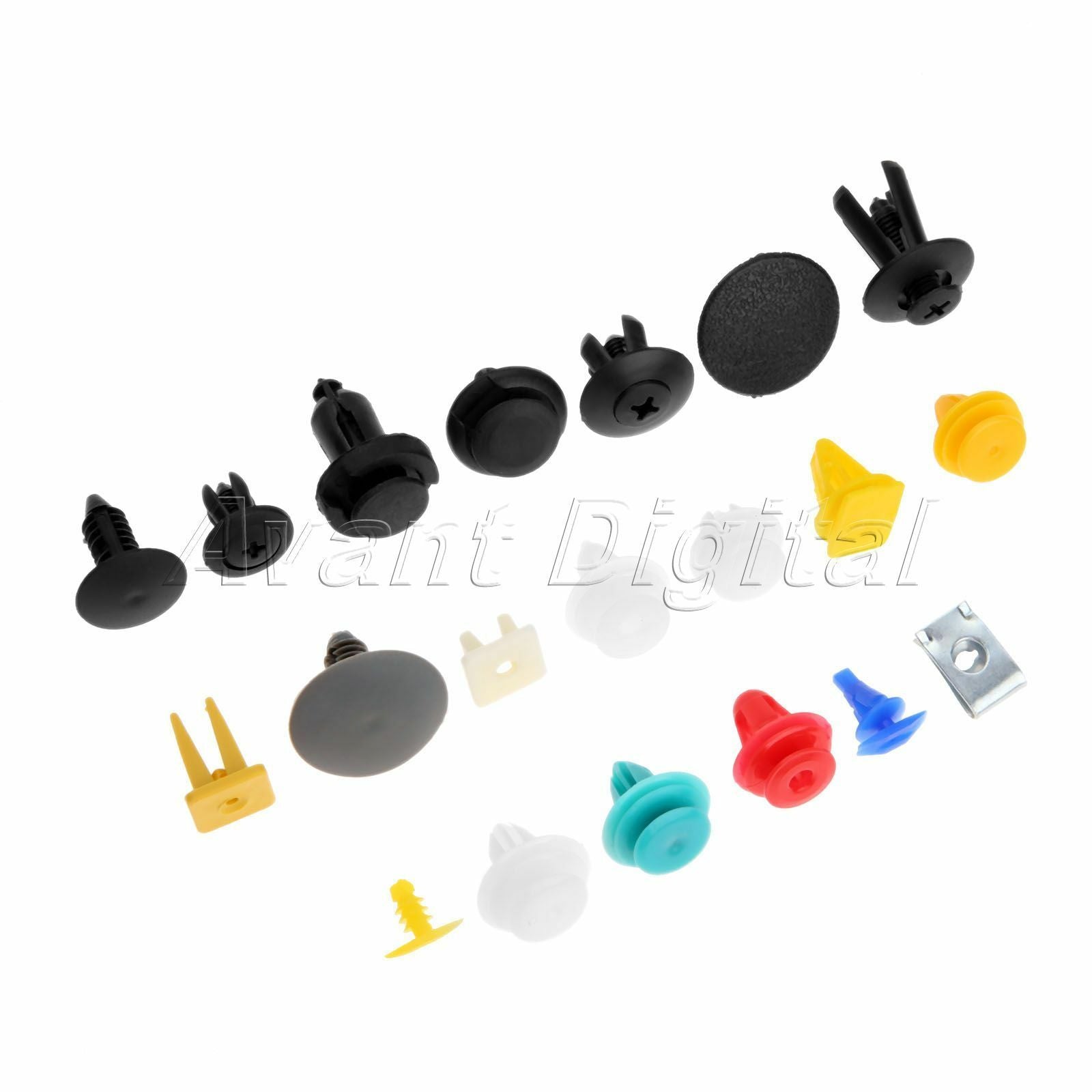 200X Car Auto Clips  Fastener Mixed Door Auto Rivets Fastener Rivet Bumper Nylon