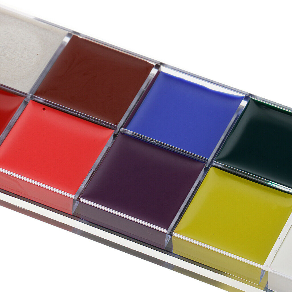 12 Colors Face Body Art Paint Make Up Palette for Party Halloween Fancy Dress