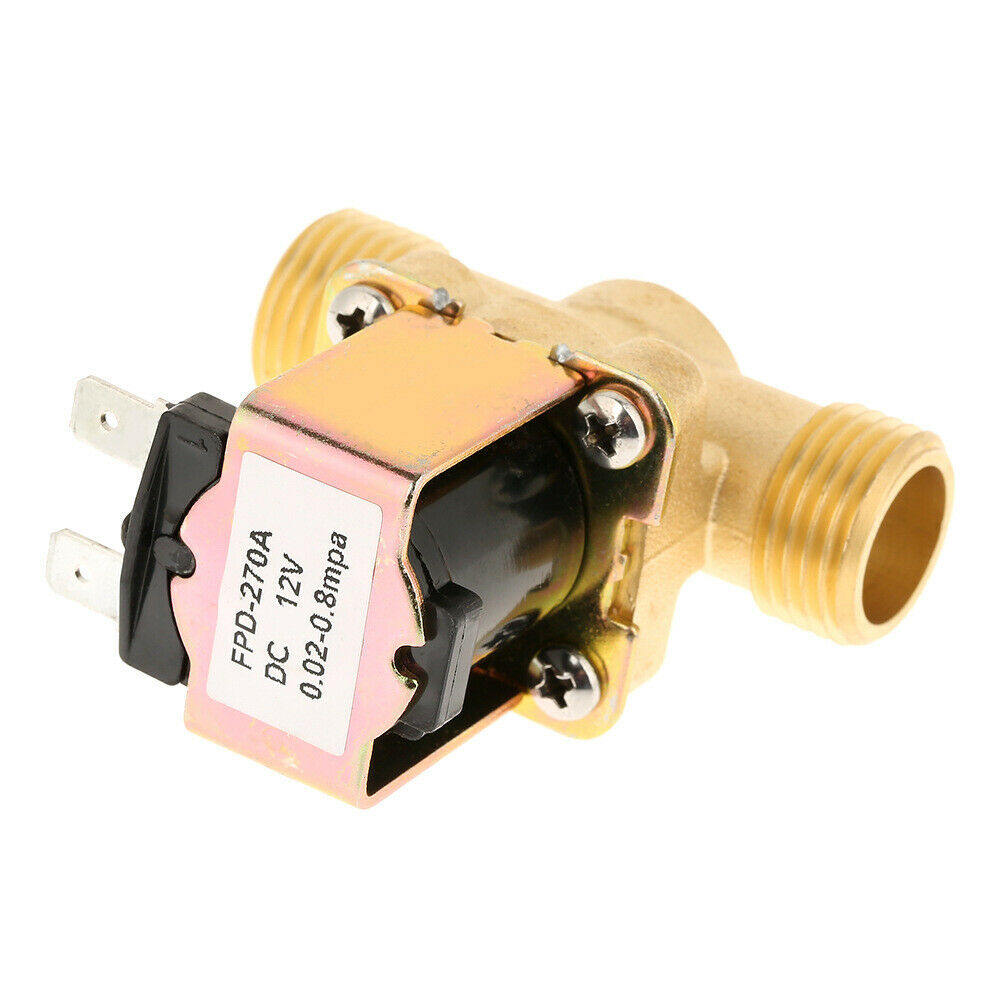 Normally Closed Water Valve Dc12V Full Copper External Thread Solenoid Valve