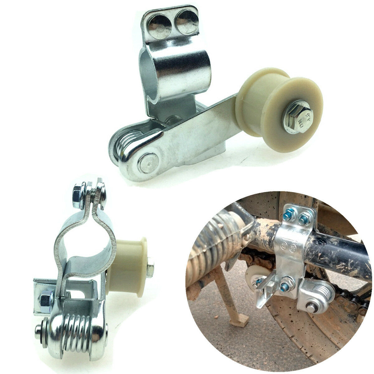 Motorbike MTB Auto Chain Tensioner Guider for 420/428/520 Chain Circular Fork