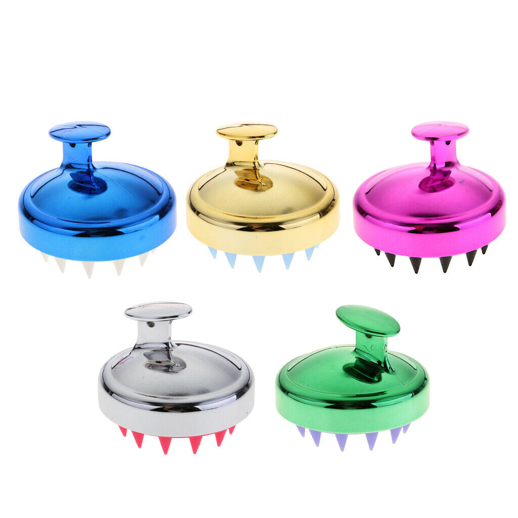 5 Pieces Silicone Scalp Shampoo Massage Brush Washing Massager Hair Comb