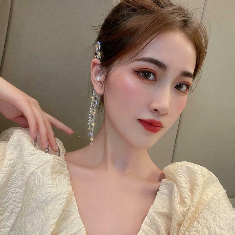 Long Chain Tassel Threader for Women Teen Girls gift Butterfly Ear Clip Jewelry
