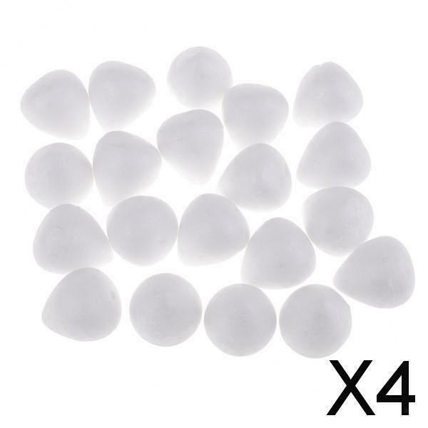 4X 40Sets White Styrofoam Foam Ball for Wedding DIY Kids Painting Supplies