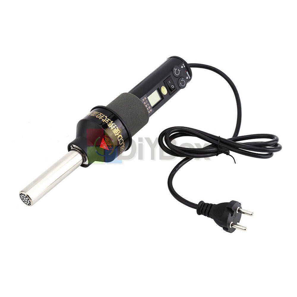 220V 450W EU Plug GJ 8018LCD Soldering Station Hot Air Gun Desolder w/ 4 Nozzles