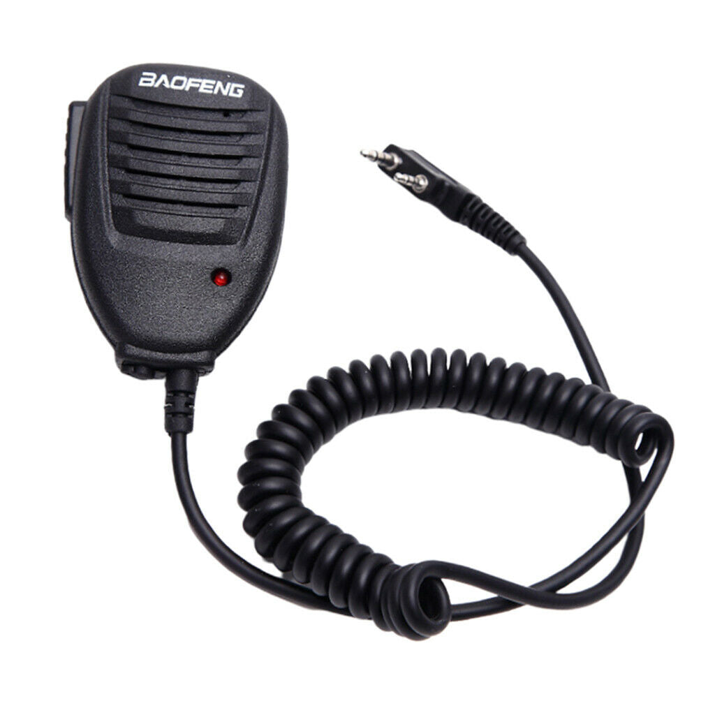 2x Compact Shoulder Handheld Speaker Mic with Reinforced Cable for Baofeng