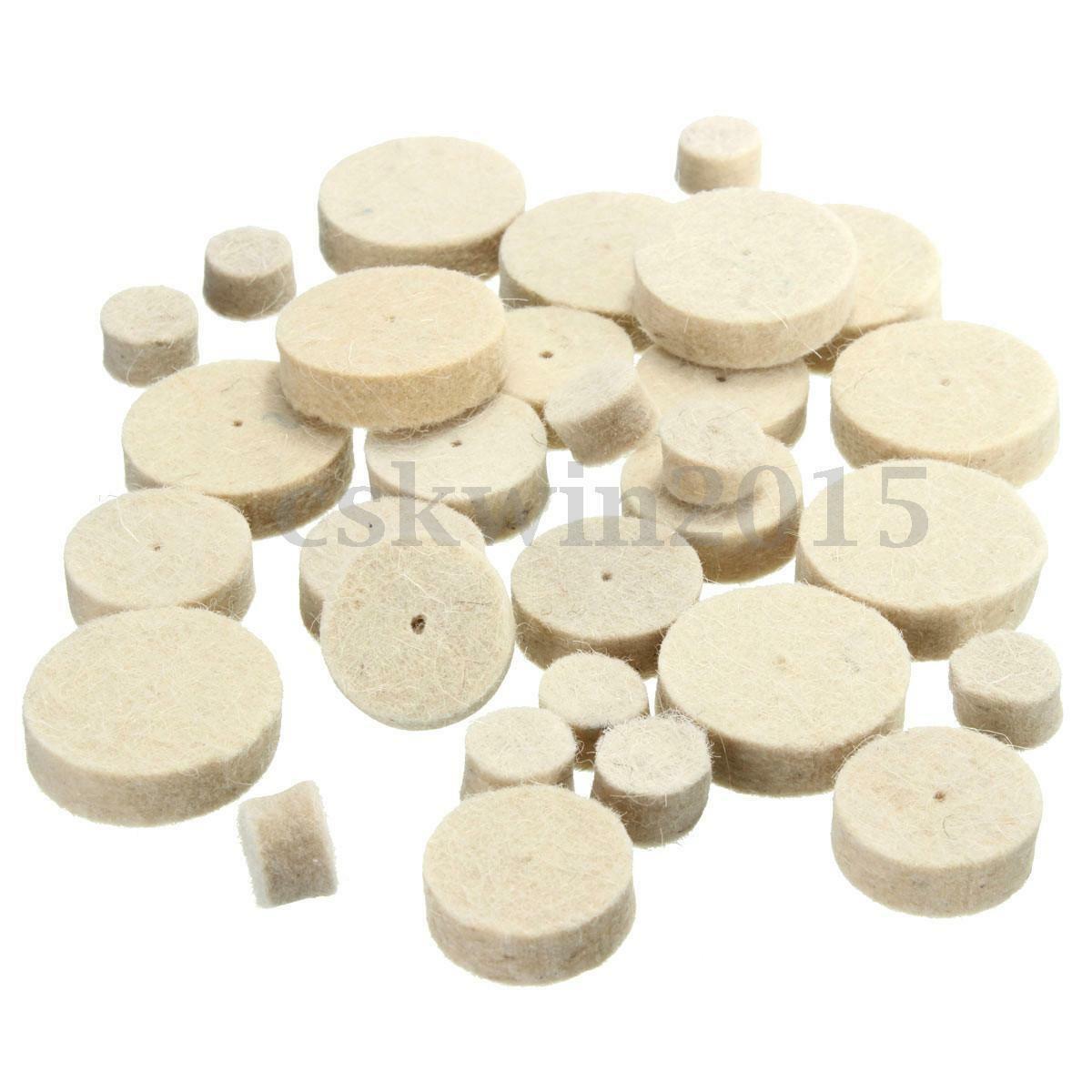 33pcs Laine Feutre Polissage De Rond Roue Outil + 3 Tige Fr Dremel Rotatif S70