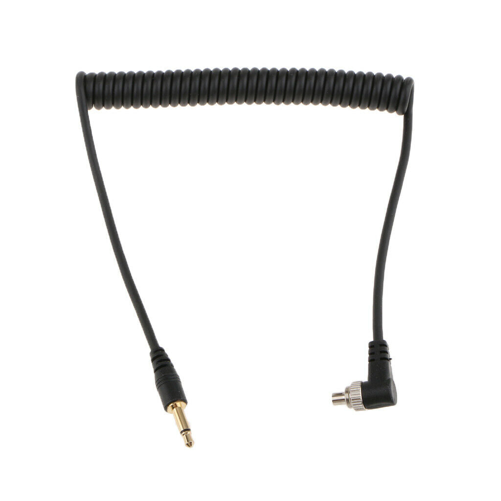 3.5mm to Male Flash PC Sync Cord Thread Lock for  SLR Camera