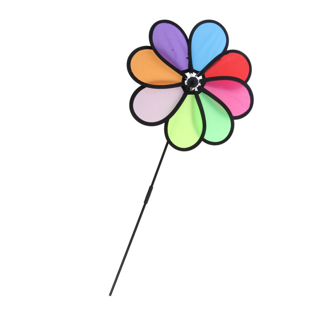 Portable Wind Spinner Pinwheel Wind Chime Flower for Garden Party Festival