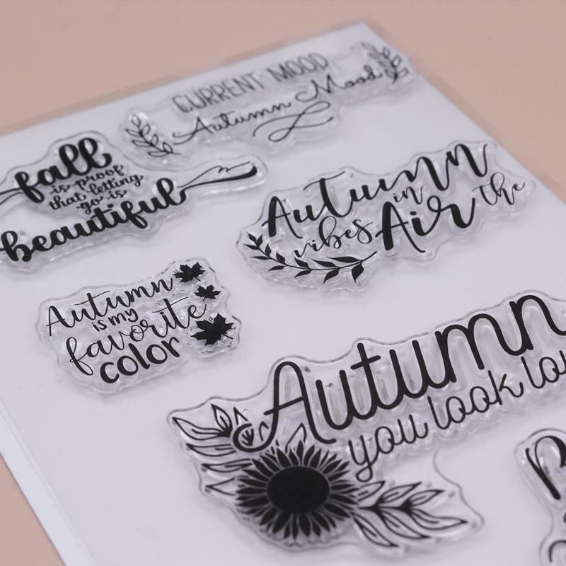 Autumn Silicone Clear Seal Stamp DIY Scrapbooking Embossing Photo Album Decor
