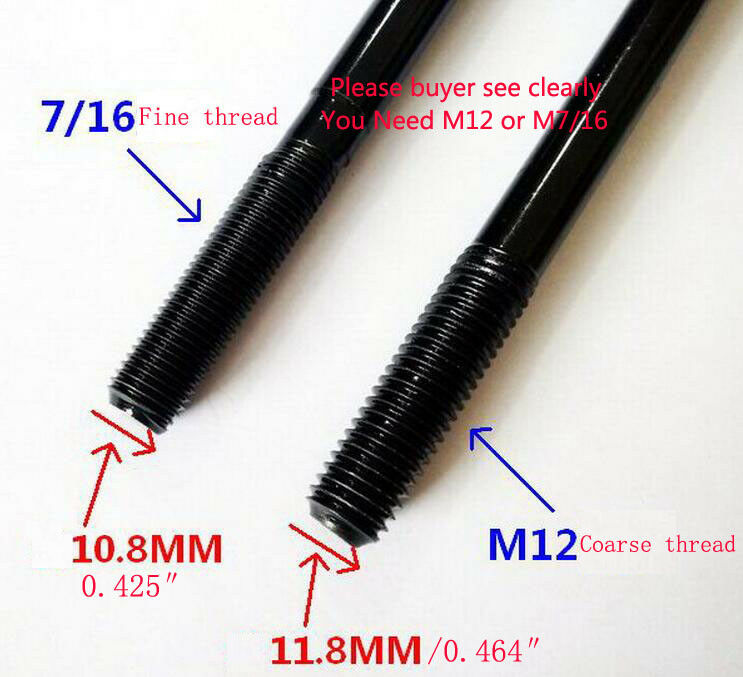 1x R8 Draw Bar For Milling Machine Part Bridgeport Overall Drawbar M12 or M7/16