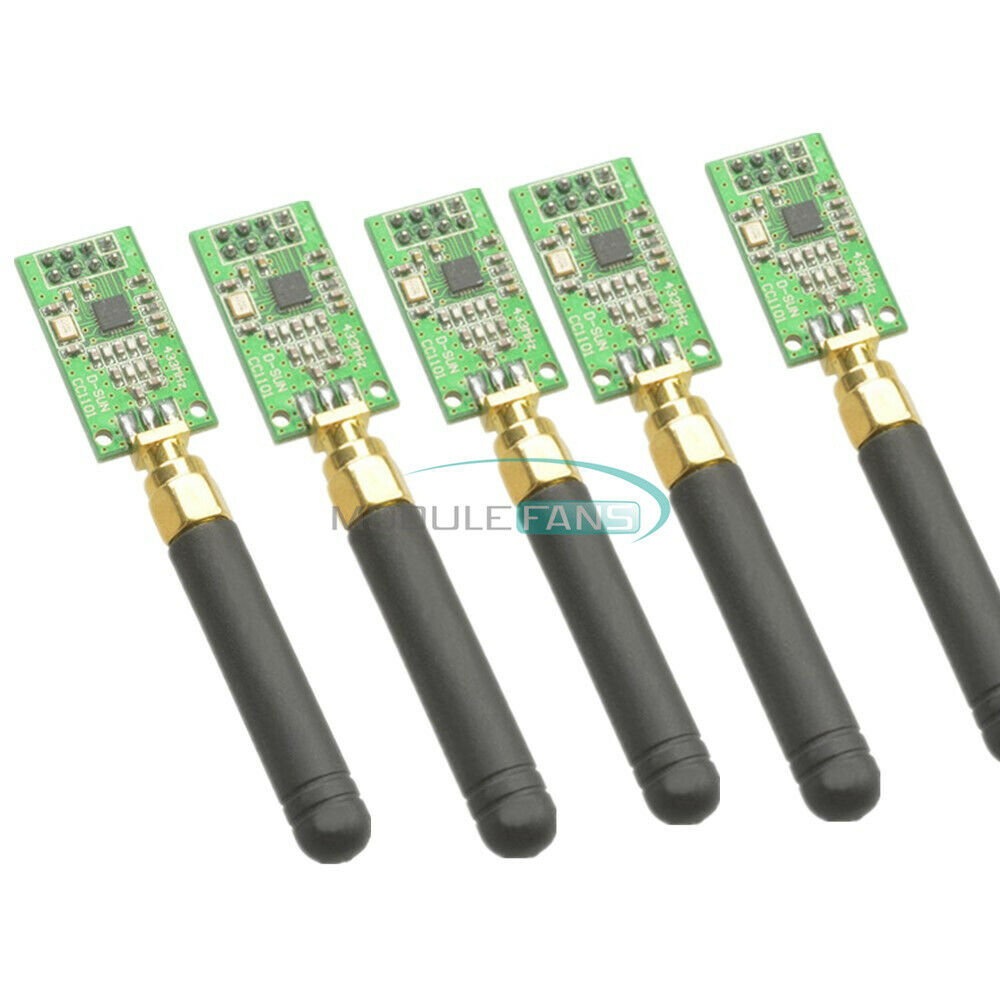 5PCS Wireless CC1101 Transceiver 315/433/868/915MHZ + SMA Antenna Wireless