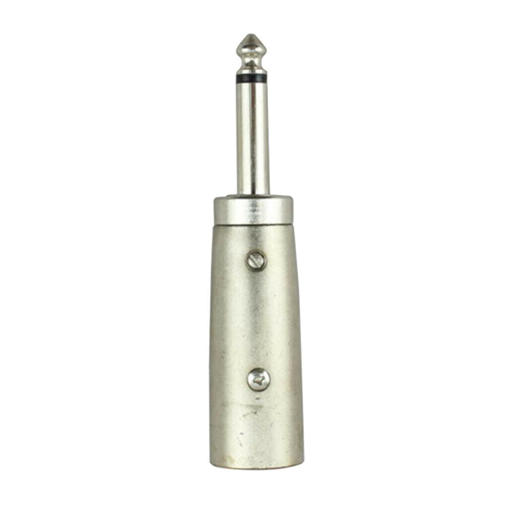 Lovoski XLR 3 Pin Male To 6.35mm Mono Male   Connector Adapter