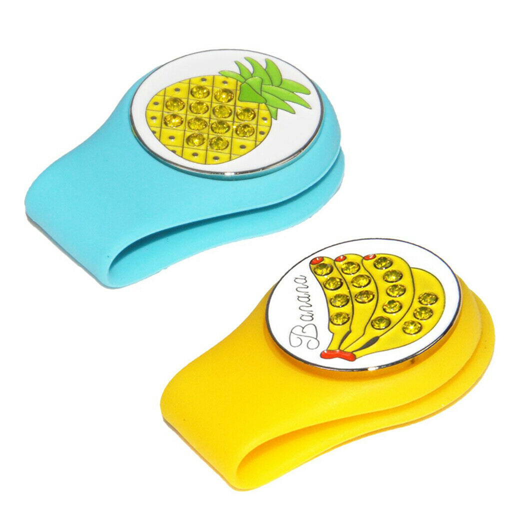 2x Creative Golf Hat Clip Magnetic Ball Marker Club Putt Position Mark