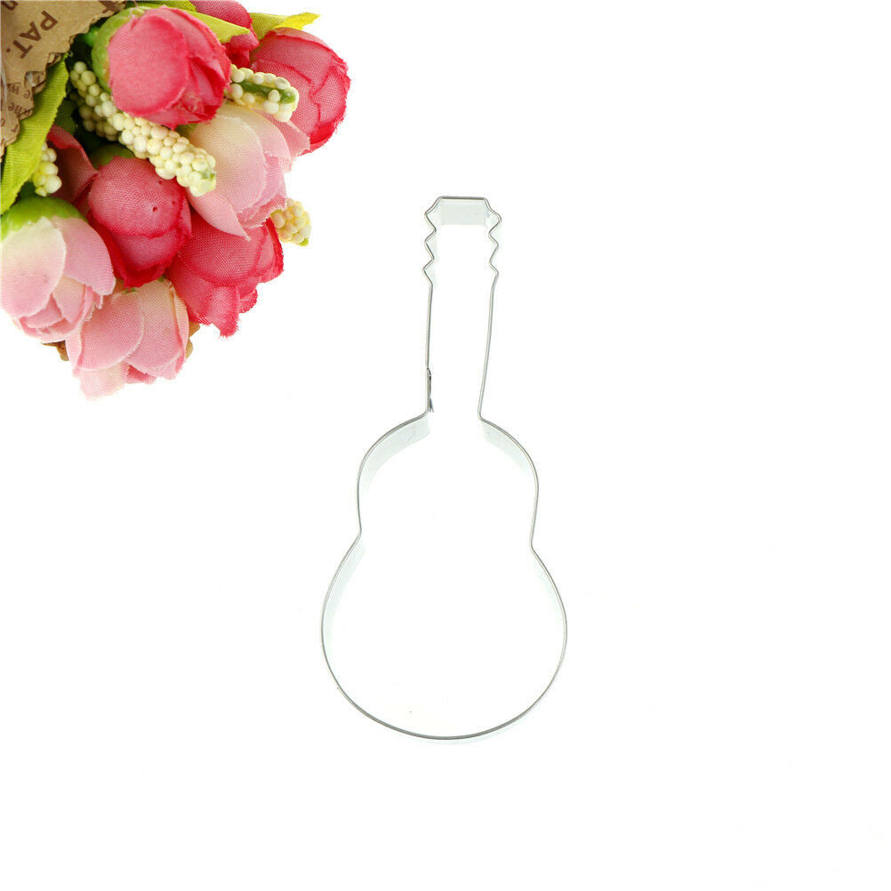 musical guitar violin stainless steel cutting biscuit mould cake baking to.l8
