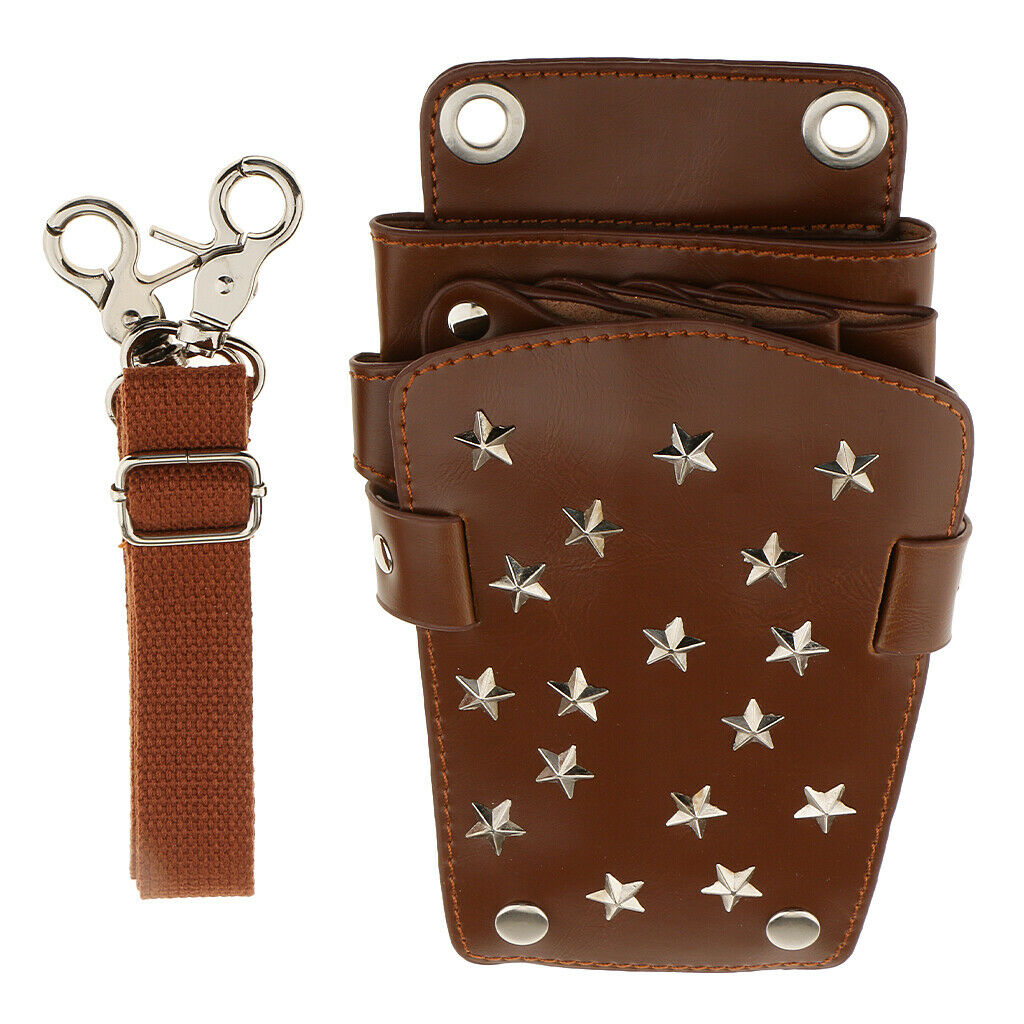 Soft Salon Hairdressing Cutter Scissors Combination Scissor Shoulder Bag - Brown