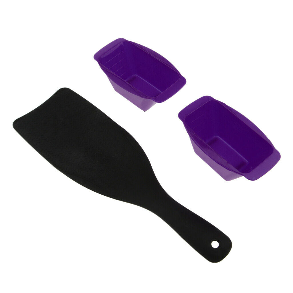 Highlight Balayage Board Paddle + 2 Detachable Hair Coloring Bowls Purple
