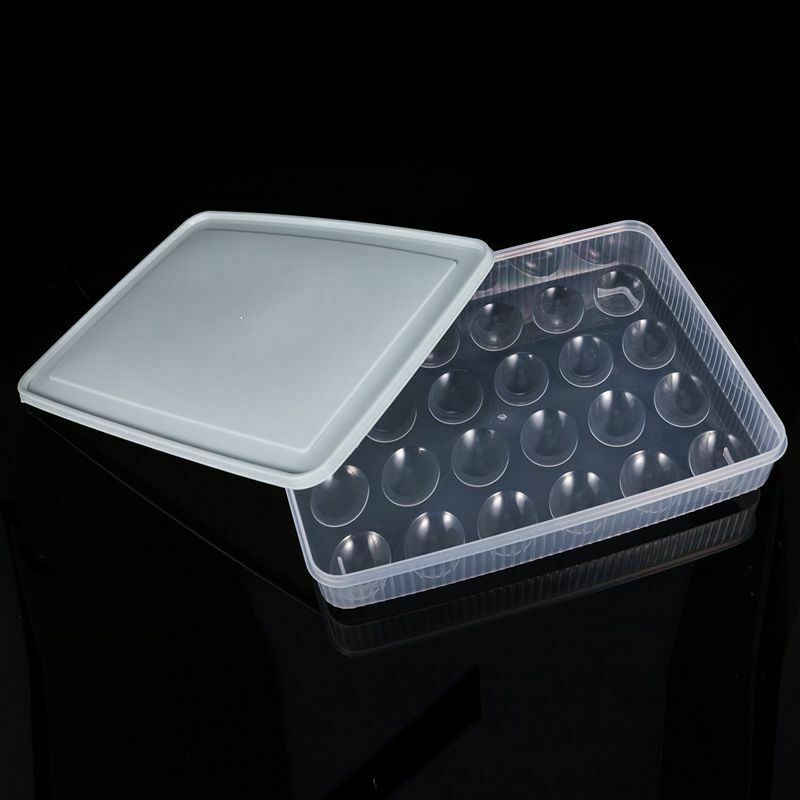 1X(plastic Egg box kitchen egg storage box 24 Grid Eggs holder Stackable fre7W1)