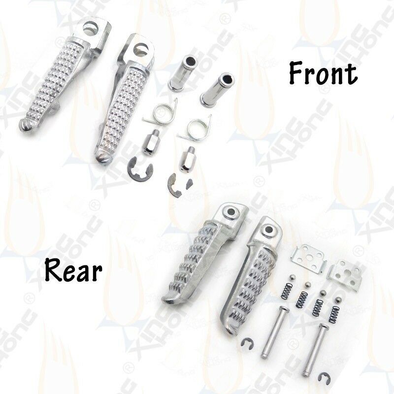 Polish Front Rear Foot Pegs Footrest Kit For Yamaha YZF R6 YZF-R6 99-11