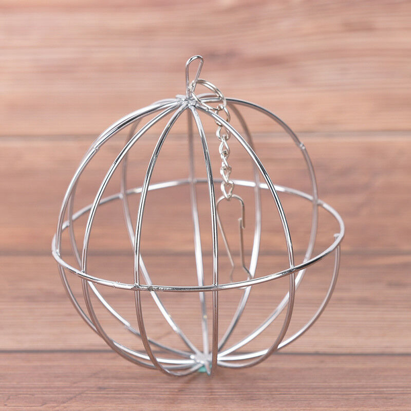 1pc Stainless steel rabbit feeder ball animal bunny hay grass shelf rack .l8