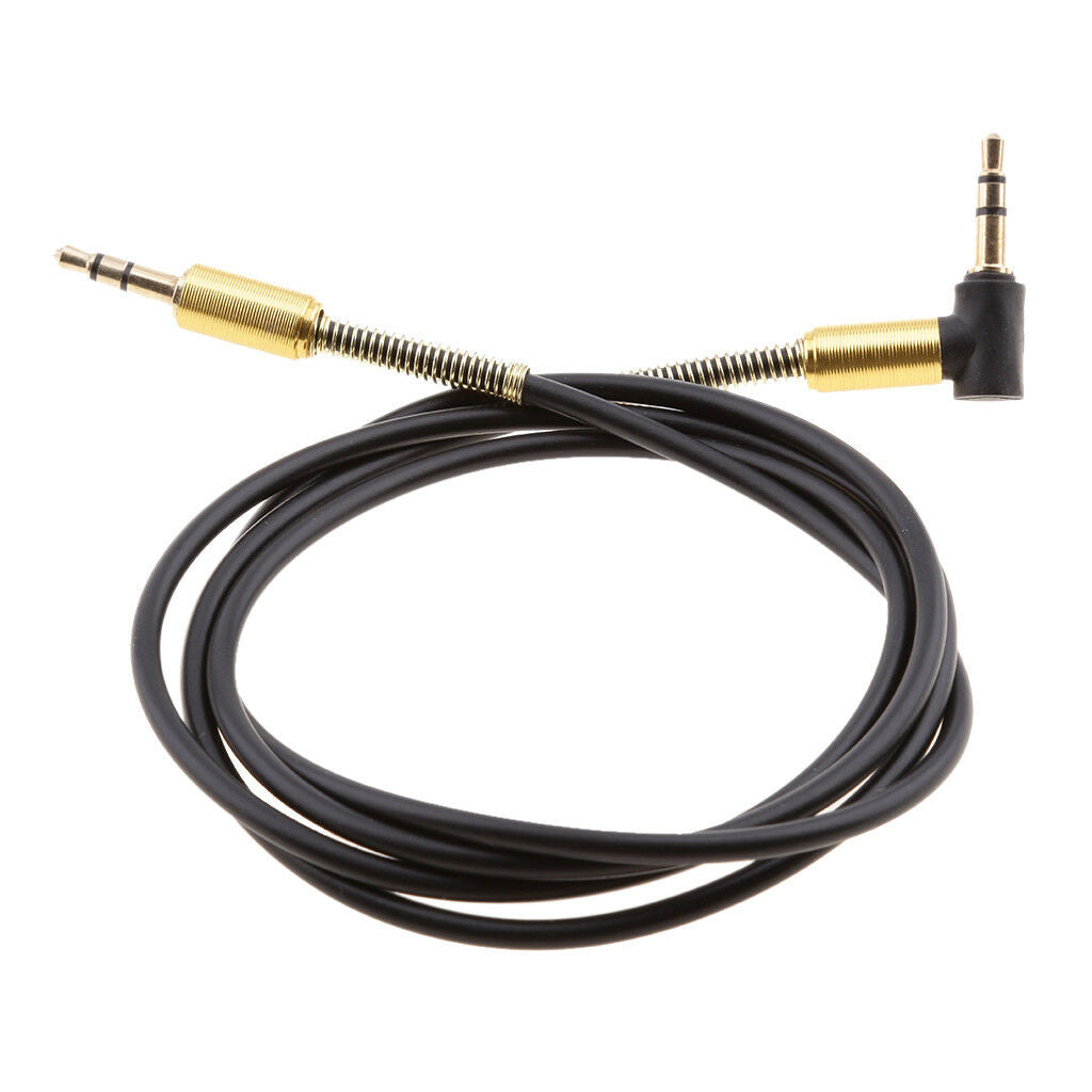 3.5mm Male to M Aux Cable Cord L-Shaped Right Angle Car Audio Headphone Jack