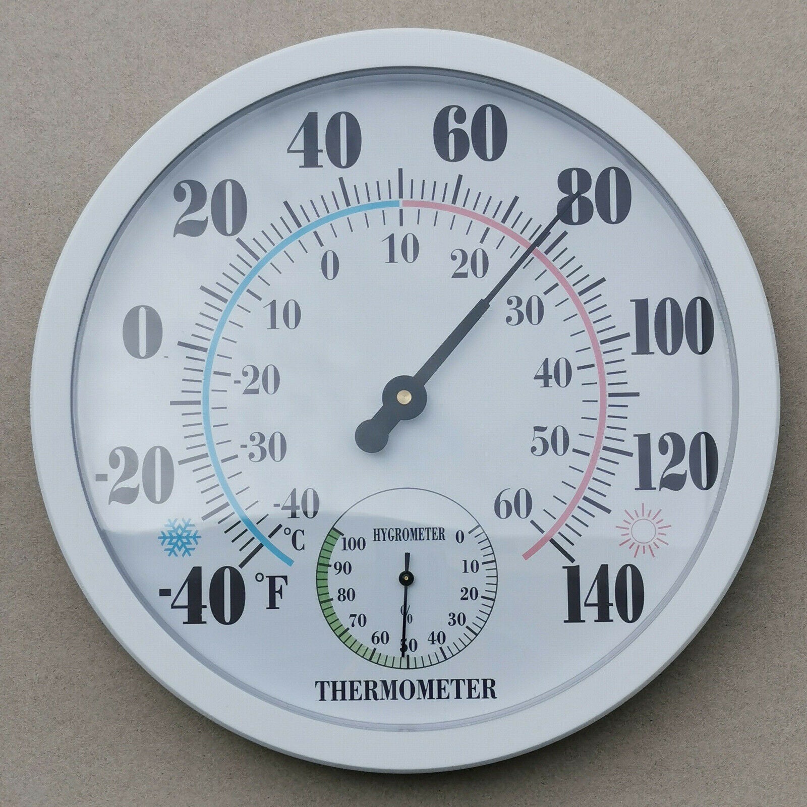 Wall Outdoor Wet Hygrometer Humidity Temperature Meter Thermometer