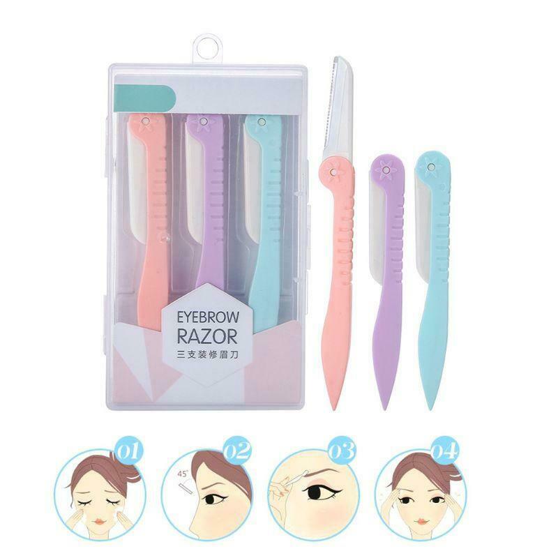 3pcs eyebrow razor shaper for cutting and precisely shaping facial hair trimmer
