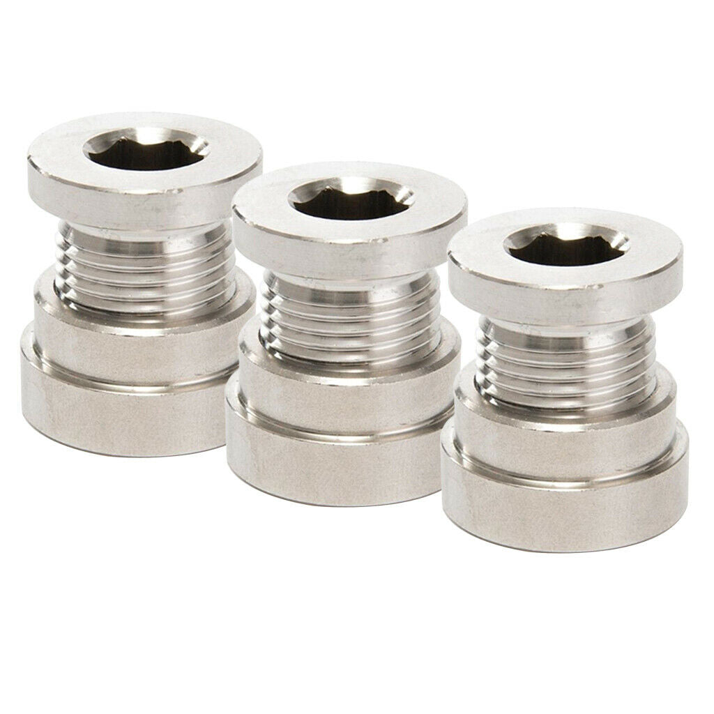 3x M18x1.5mm Thread Stainless Steel Plug with Weld-In Bung O2 Oxygen Sensor